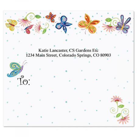 Floral Butterflies Package Labels