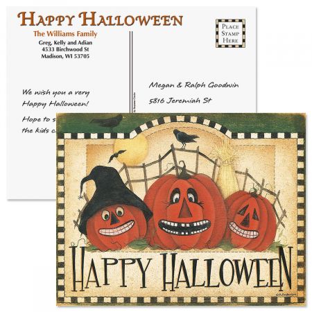 Happy Halloween Postcards Colorful Images Happy Halloween Postcards Colorful Images