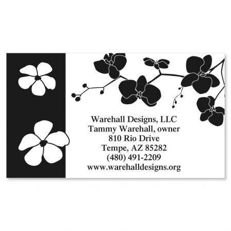 Onyx Blossom Business Cards