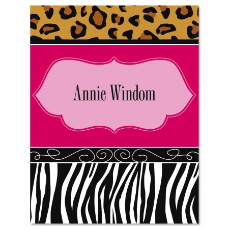 Chic Print Custom Note Cards