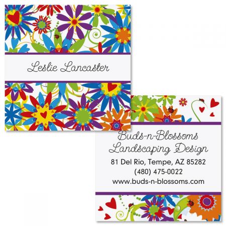 Love and Happiness Double-Sided Square Business Cards