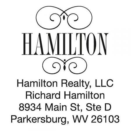 Last Name Square Address Stamp