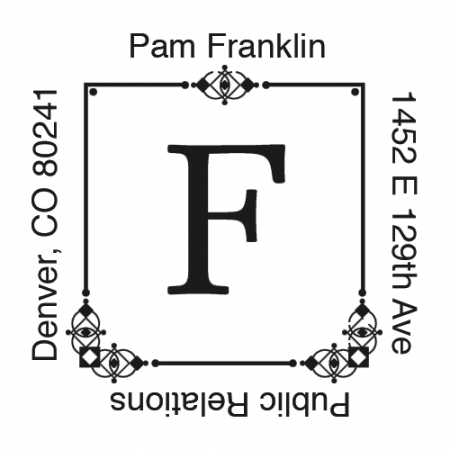 Executive Square Address Stamp