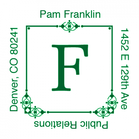 Executive Square Address Stamp
