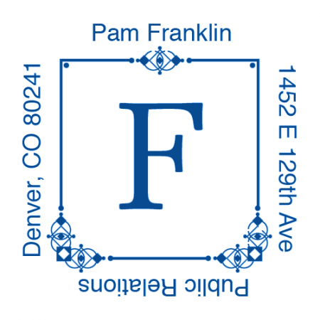 Executive Square Address Stamp