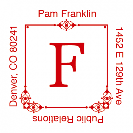 Executive Square Address Stamp