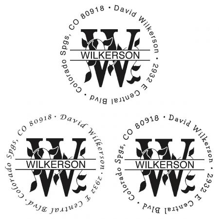 Last Name Initial Round Address Stamp