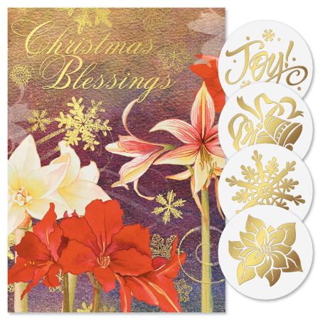 Ambiance Foil Christmas Cards - Personalized