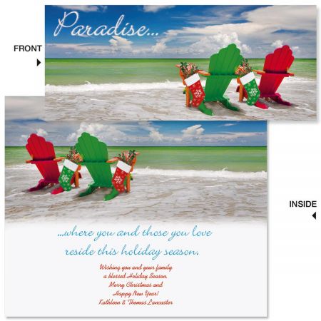 Holiday Adirondack Slimline Holiday Cards