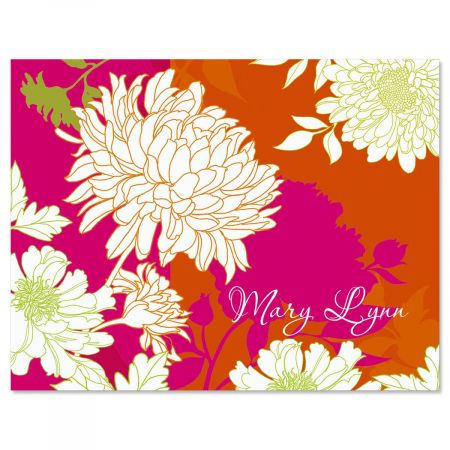 Peonies in Color Custom Note Cards