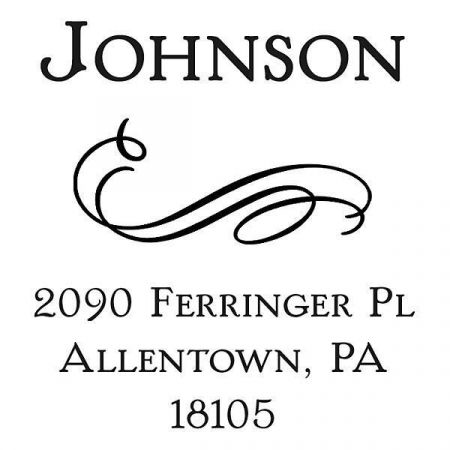 Filigree Name-Square Stamp