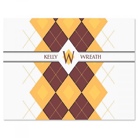 Argyle Note Cards