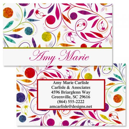 Color Swirl Double-Sided Business Cards