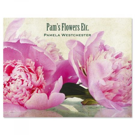 Casual Peony Custom Note Cards