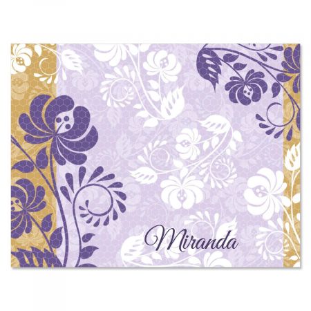 Frosty Lavender Custom Note Cards