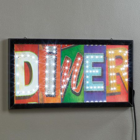 Diner Led Wall Decor Colorful Images Diner Led Wall Decor Colorful Images