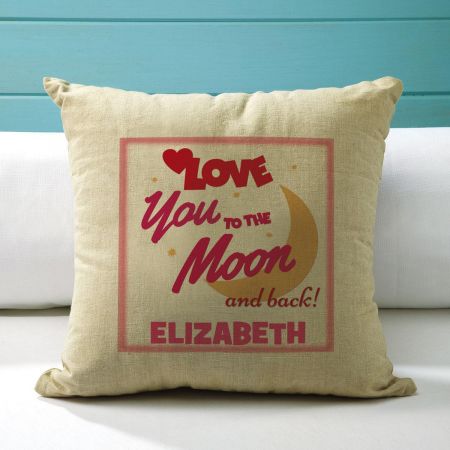 Love You to the Moon Custom Pillow