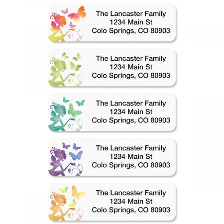 Fairy Rolled Return Address Labels (5 Designs)