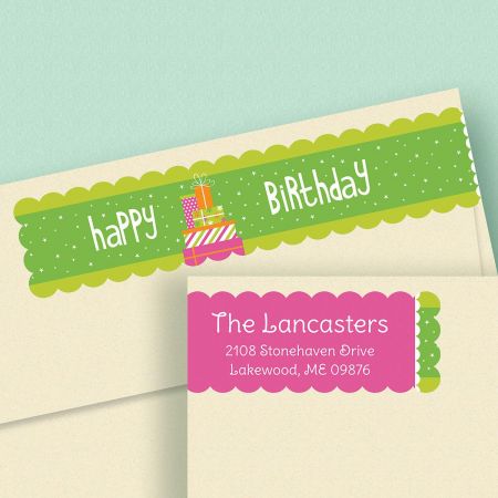 Happy Day Connect Wrap Diecut Address Labels (4 Designs)