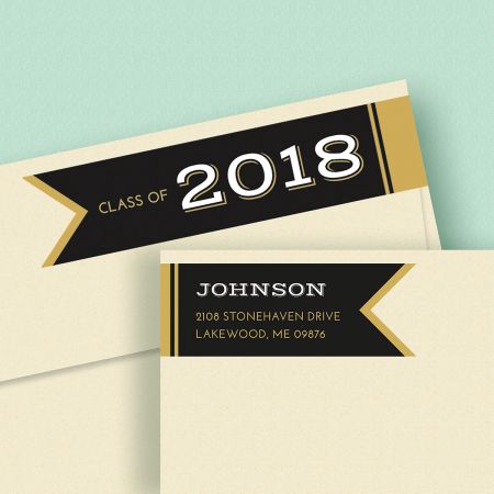 Graduation Day Connect Wrap Diecut Address Labels