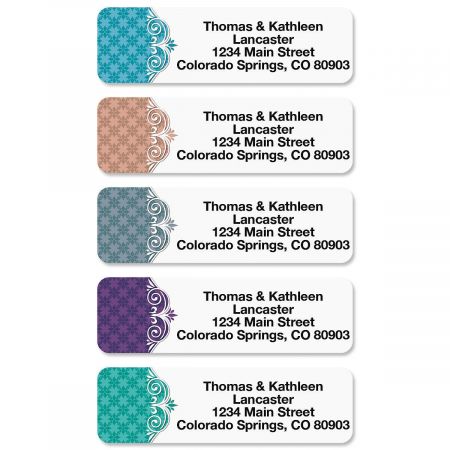 Suave Rolled Return Address Labels (5 Designs)