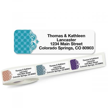 Suave Rolled Return Address Labels (5 Designs)