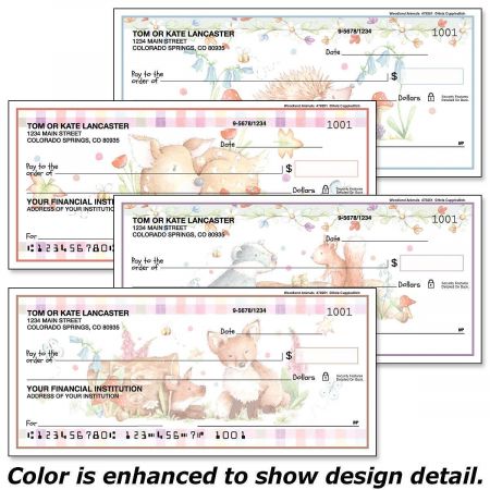 Woodland Animals Personal Checks
