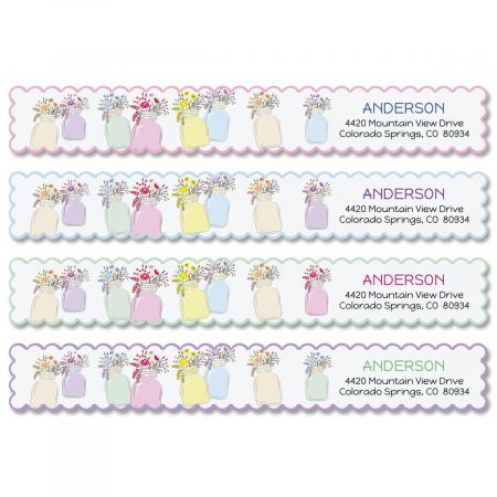 mason jar connect wrap diecut address labels colorful images labels jar