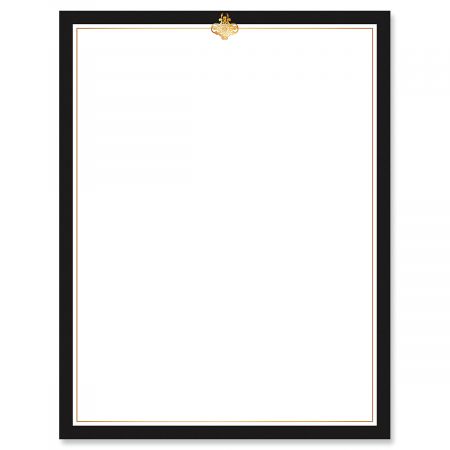 Calligraphy Frame Black and Gold Letter Papers