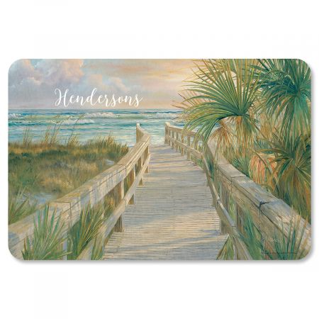 Personalized Beach Path Floor Mat Colorful Images