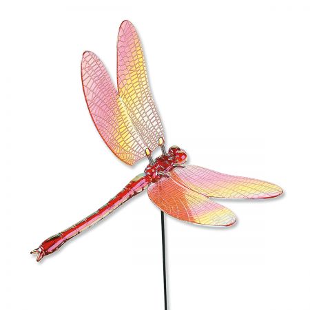 Pink Dragonfly Garden Stake Colorful Images