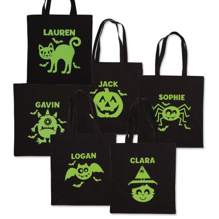 DIY Personalized Halloween Stencil Tote Bag White Canvas  Create Art  Party IN A BOX