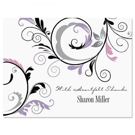Black and Grey Fantasy Custom Thank You Cards