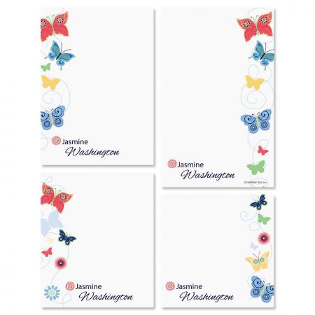 Delicate Butterflies Memo Pad Sets
