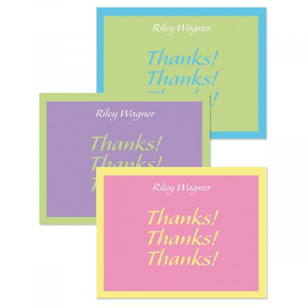 Bordered Hues Custom Thank You Cards