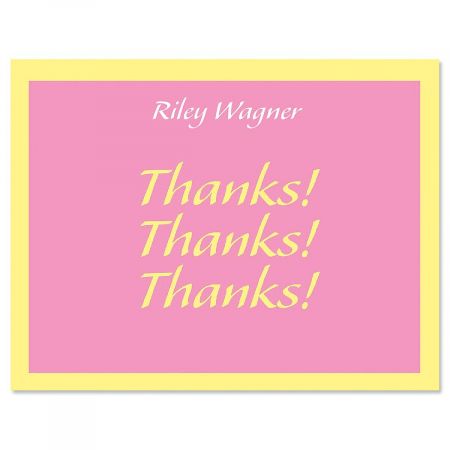Bordered Hues Custom Thank You Cards