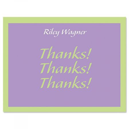 Bordered Hues Custom Thank You Cards