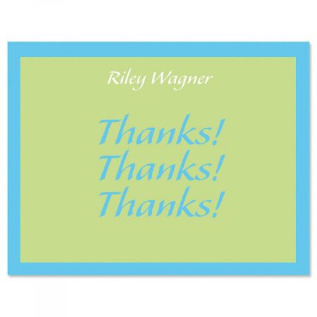 Bordered Hues Custom Thank You Cards