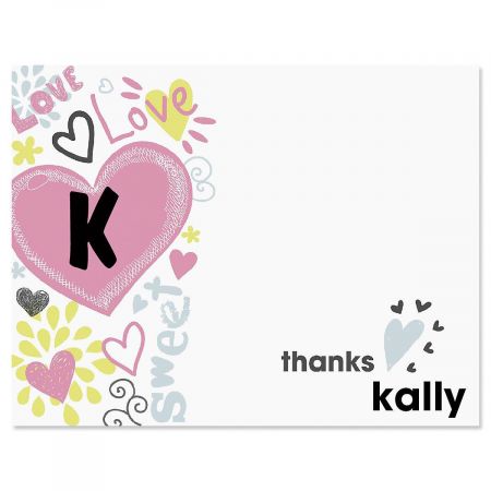 Doodle Town Custom Thank You Cards