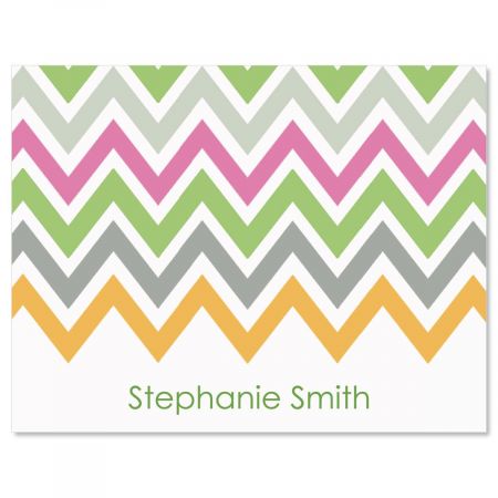 Chevron Custom Note Cards