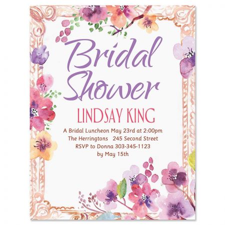 Floral Frame Personalized Invitation