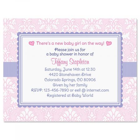 Painted Blooms Personalized Invitation
