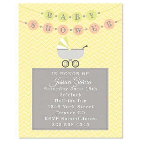 Banner Baby Invitation