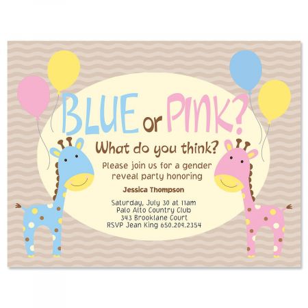 Baby Reveal Personalized Invitation