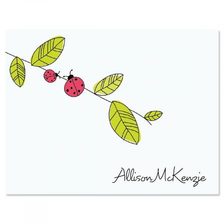 Ladybug Custom Note Cards