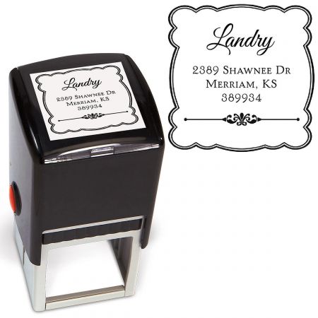 Framed Details Address Stamp