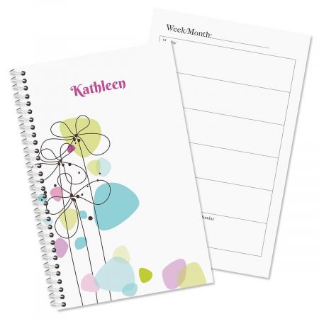 Sketched Flowers Personalized Planner