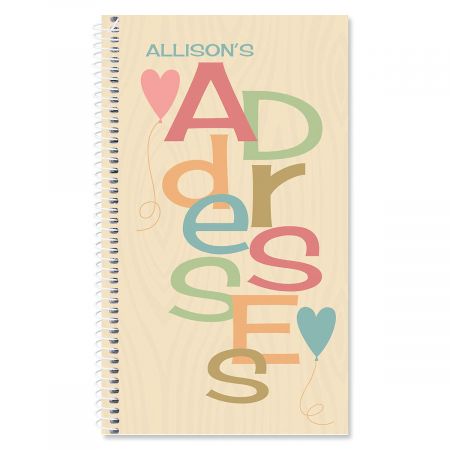 Color Swirl Personalized Lifetime Address Book 
