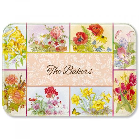 Beautiful Flowers Personalized Custom Cutting Board