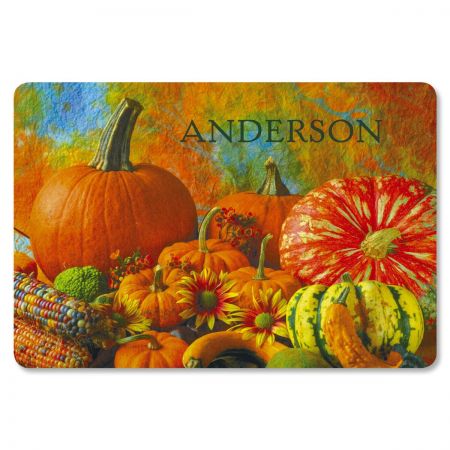Beautiful Pumpkins Custom Doormat